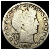 1907-O Silver Half Dollar (Barber) NICELY CIRCULAT