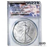 2025 Silver Eagle ANACS MS70 Private Privy