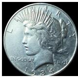1934-S Silver Peace Dollar NEARLY  UNCIRCULATED