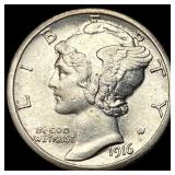 1916-S Silver Mercury Dime CHOICE BU