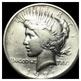1921 Silver Peace Dollar LIGHTLY CIRCULATED