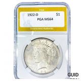 1922-D Silver Peace Dollar PGA MS64