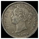 1901 Canada Silver 10 Cents NEARLY  UNCIRCULATED