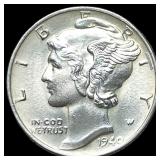 1940 Silver Mercury Dime GEM BU