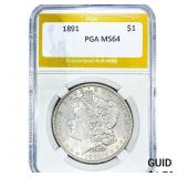 1891 Morgan Silver Dollar PGA MS64