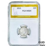 1915 Barber Dime PGA MS64