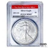 2011-S Silver Eagle PCGS MS69