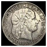 1895 Haiti Silver 50 Centimes .835oz ASW