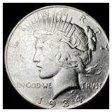 1934 Silver Peace Dollar CLOSELY UNCIRCULATED