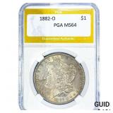 1882-O Morgan Silver Dollar PGA MS64