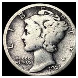 1921-D Silver Mercury Dime NICELY CIRCULATED
