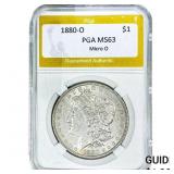 1880-O Morgan Silver Dollar PGA MS63 Micro O