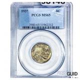 1937 Buffalo Nickel PCGS MS65