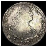 1795-Mo FM Silver 8 Reales LIGHTLY CIRCULATED