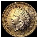 1864 Bronze Indian Head Cent CHOICE AU