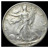 1934-S Silver Walking Liberty Half Dollar  NEARLY