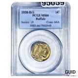 1938-D/S Buffalo Nickel PCGS MS66
