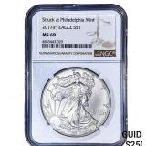 2017 Silver Eagle NGC MS69