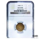 1908-S Indian Head Cent NGC XF45 BN