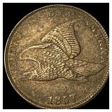 1857 Flying Eagle Cent NEARLY UNCIRCULATED
