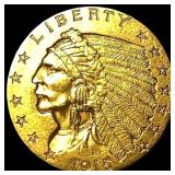1915 Indian Head Gold $2.50 Quarter Eagle  CLOSEL