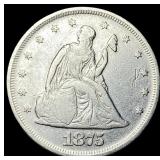 1875 Seated Liberty Twenty Cents CHOICE AU