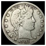 1903-O Silver Barber Quarter LIGHTLY CIRCULATED