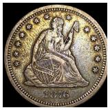 1876-S Silver Quarter Dollar NEARLY  UNCIRCULATED