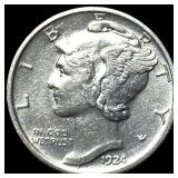1924-D Silver Mercury Dime CLOSELY  UNCIRCULATED