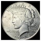 1934 Peace Silver Dollar CHOICE AU