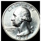 1937-S Silver Washington Quarter UNCIRCULATED