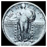 1918-S Silver Standing Liberty Quarter CHOICE AU