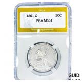 1861-O Seated Liberty Half Dollar PGA MS61