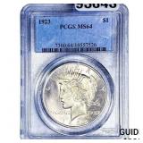 1923 Silver Peace Dollar PCGS MS64
