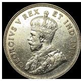 1925 East Africa 1 Shilling Silver Coin CHOICE AU