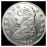1835 Silver Capped Bust Half Dollar NEARLY UNCIRCU