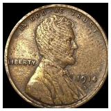 1914-D Lincoln Wheat Cent NEARLY UNCIRCULATED