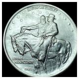 1925 Silver Stone Mountain Half Dollar CHOICE  BU