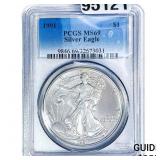 1991 Silver Eagle PCGS MS69