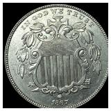 1867 Shield Nickel CLOSELY UNCIRCULATED