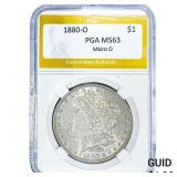 1880-O Morgan Silver Dollar PGA MS63 Micro O