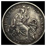 1904 JF Peru Silver Dinero