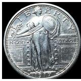 1917-D Type 1 Standing Liberty Quarter CHOICE  AU