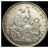 1901 TF Peru Silver 1/5 Sol