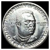 1950 Silver Half Dollar Booker T. Washington GEM B
