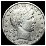 1909 Barber Half Dollar NEARLY UNCIRCULATED