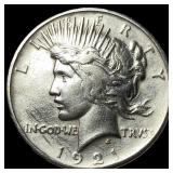 1921 Silver Peace Dollar NEARLY UNCIRCULATED