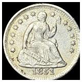 1851-O Silver Half Dime NEARLY UNCIRCULATED