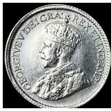 1914 Canada Silver 5 Cents GEM BU