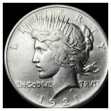 1921 Silver Peace Dollar CLOSELY UNCIRCULATED